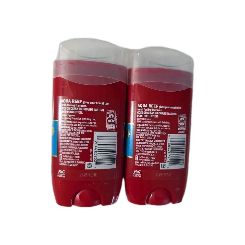 2pack Old Spice Red‎ Collection Deodorant for Men, Aqua Reef Scent, 3.8 oz